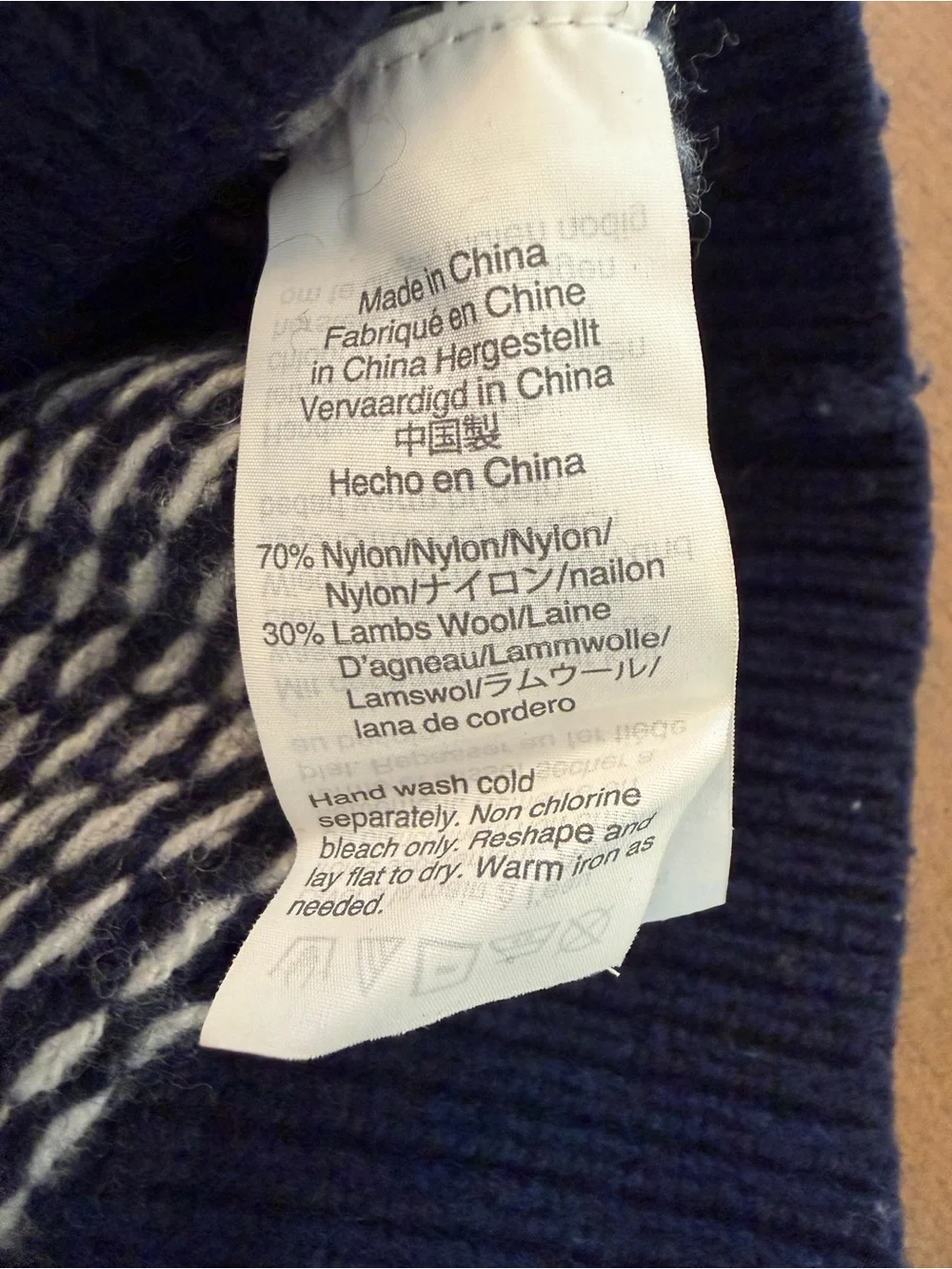 J.Crew Lambswool Fair Isle Hoodie in Navy